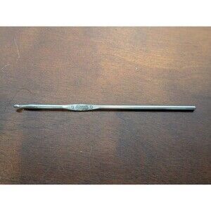 VTG Boye 0 Steel Crochet Hook Made in USA 3.25mm Metal Lace Crochet Tool RARE